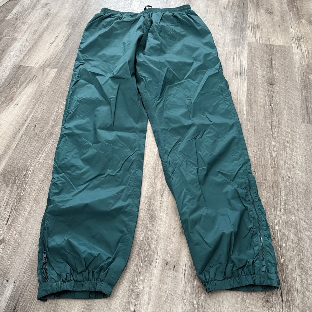 LL Bean Stowaway Pants Mens XL Tall Nylon GoreTex Green Outdoor Lined Pull-On